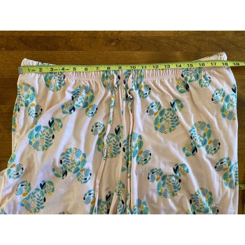 Disney Women's Pajama Set - Peach with Blue/Green Mickey Mouse Print - Picture 6 of 10